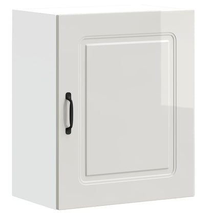 Kitchen Wall Cabinets 2 pcs Kalmar High Gloss White Engineered Wood
