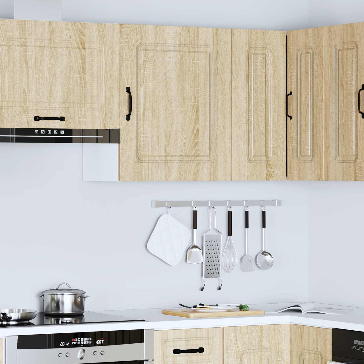 Kitchen Wall Cabinet Kalmar Sonoma Oak Engineered Wood