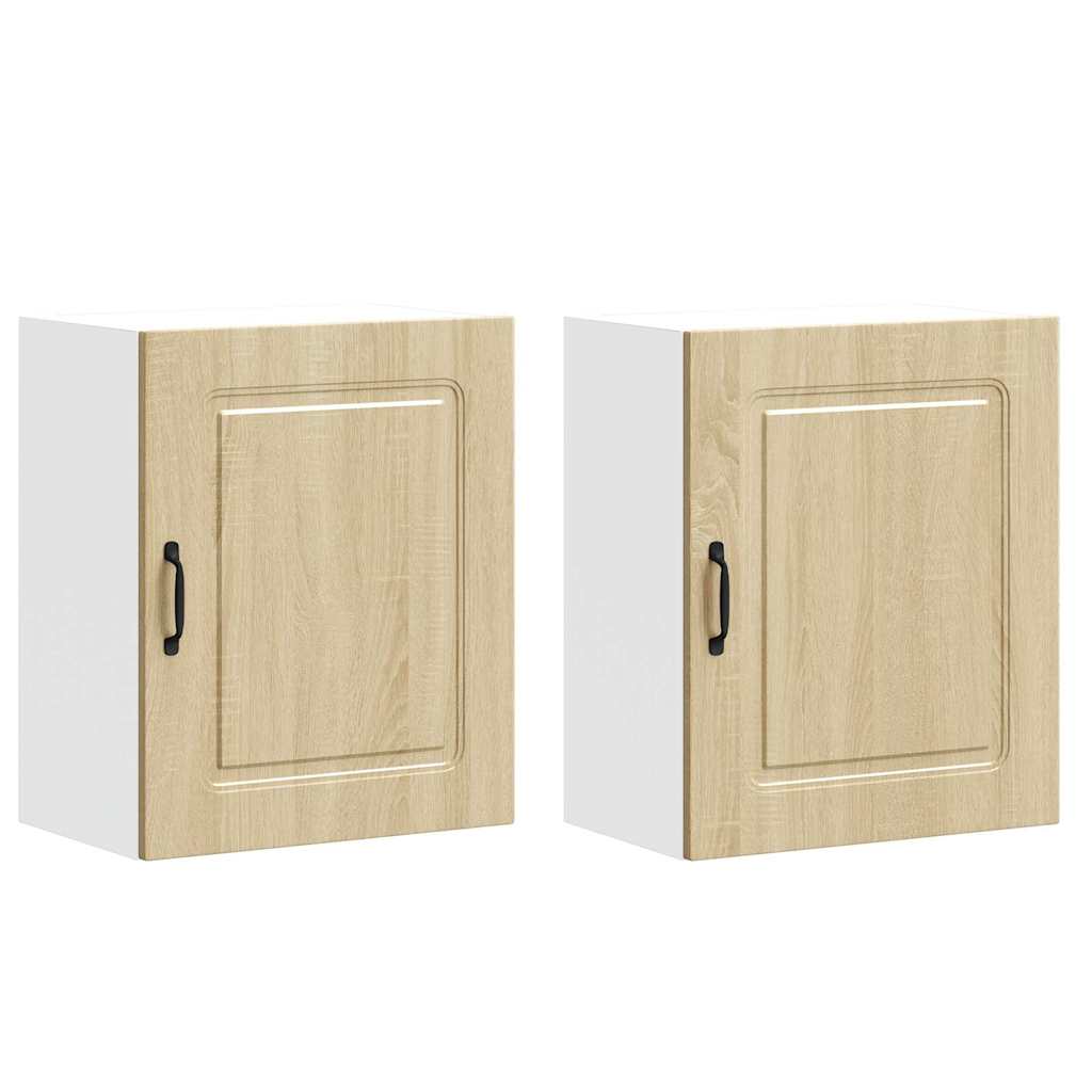 Kitchen Wall Cabinets 2 pcs Kalmar Sonoma Oak Engineered Wood