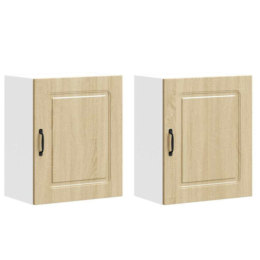 Kitchen Wall Cabinets 2 pcs Kalmar Sonoma Oak Engineered Wood