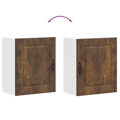 Kitchen Wall Cabinets 2 pcs Kalmar Smoked Oak Engineered Wood
