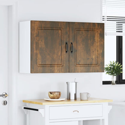 Kitchen Wall Cabinets 2 pcs Kalmar Smoked Oak Engineered Wood