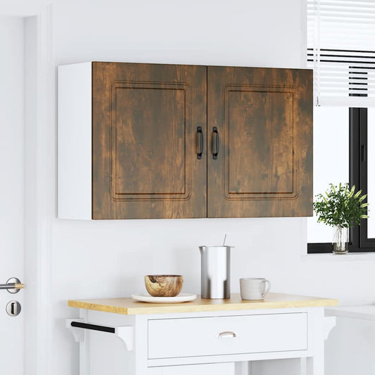 Kitchen Wall Cabinets 2 pcs Kalmar Smoked Oak Engineered Wood
