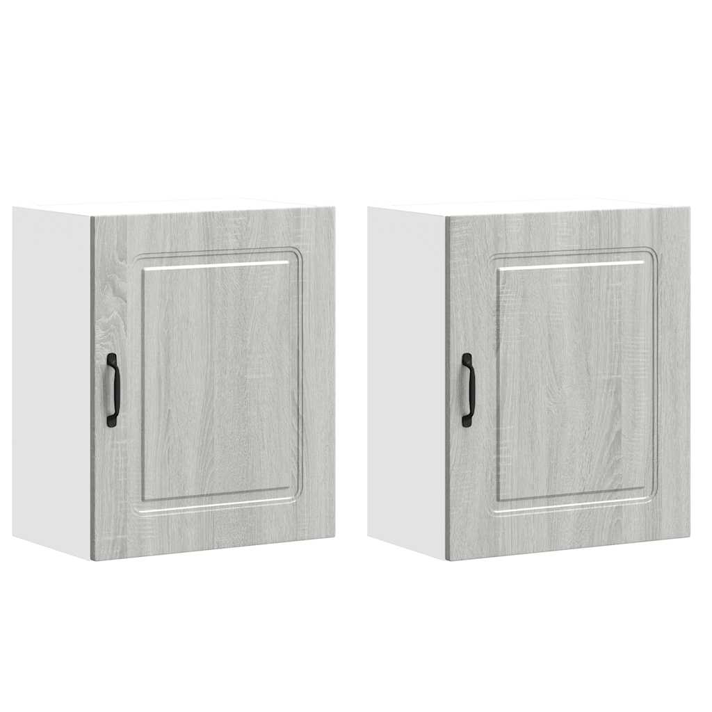 Kitchen Wall Cabinets 2 pcs Kalmar Grey Sonoma Engineered Wood