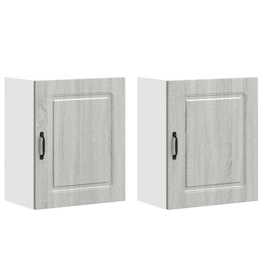 Kitchen Wall Cabinets 2 pcs Kalmar Grey Sonoma Engineered Wood