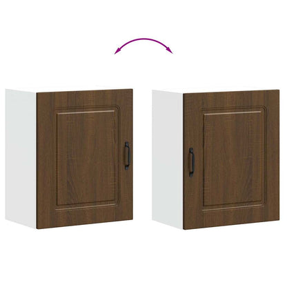 Kitchen Wall Cabinet Kalmar Brown Oak Engineered Wood
