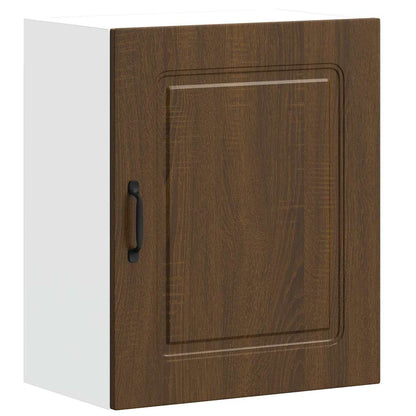 Kitchen Wall Cabinets 2 pcs Kalmar Brown Oak Engineered Wood