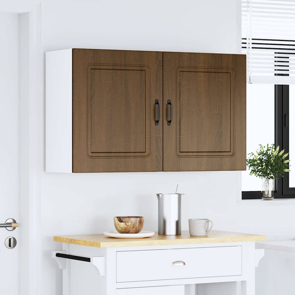 Kitchen Wall Cabinets 2 pcs Kalmar Brown Oak Engineered Wood