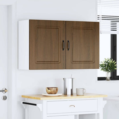 Kitchen Wall Cabinets 2 pcs Kalmar Brown Oak Engineered Wood