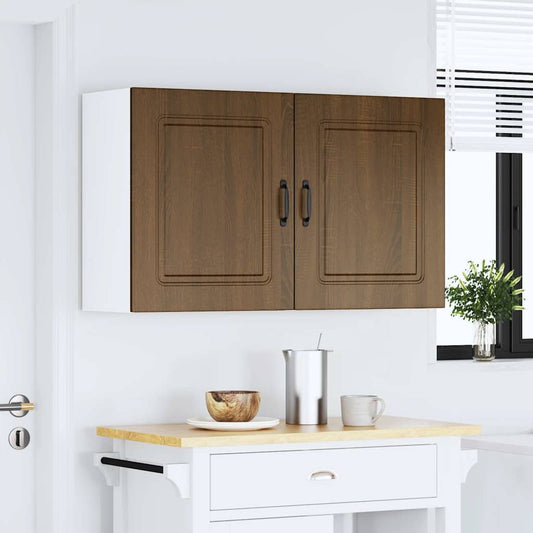 Kitchen Wall Cabinets 2 pcs Kalmar Brown Oak Engineered Wood