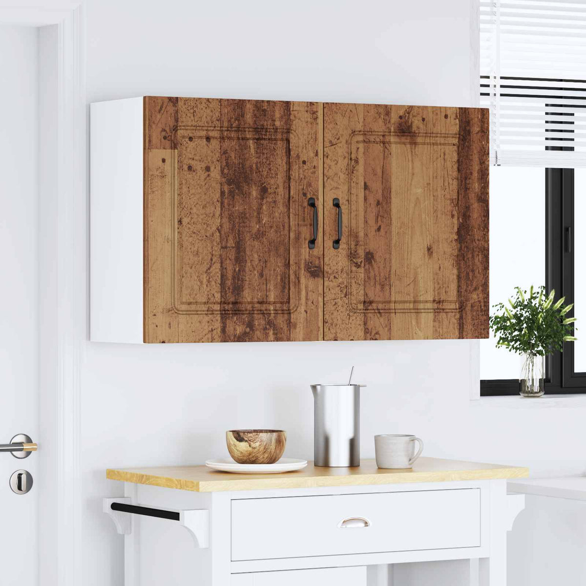 Kitchen Wall Cabinets 2 pcs Kalmar Old Wood Engineered Wood