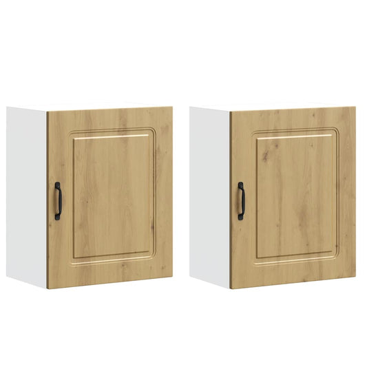 Kitchen Wall Cabinets 2 pcs Kalmar Artisan Oak Engineered Wood