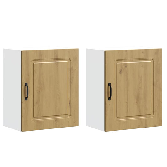 Kitchen Wall Cabinets 2 pcs Kalmar Artisan Oak Engineered Wood
