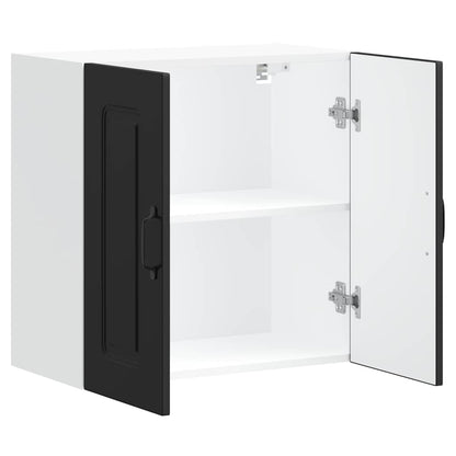 Kitchen Wall Cabinet Kalmar Black Engineered Wood