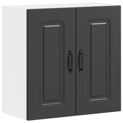 Kitchen Wall Cabinet "Kalmar" Black Engineered Wood