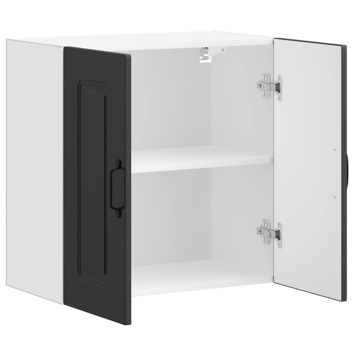 Kitchen Wall Cabinet "Kalmar" Black Engineered Wood