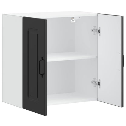 Kitchen Wall Cabinet "Kalmar" Black Engineered Wood