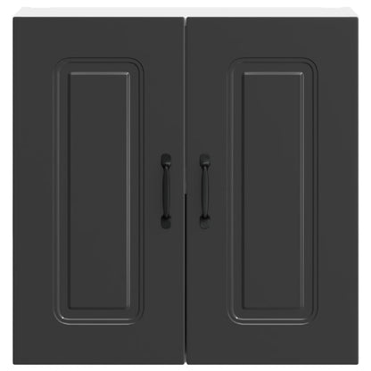 Kitchen Wall Cabinet "Kalmar" Black Engineered Wood