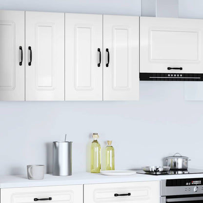 Kitchen Wall Cabinet "Kalmar" High Gloss White Engineered Wood