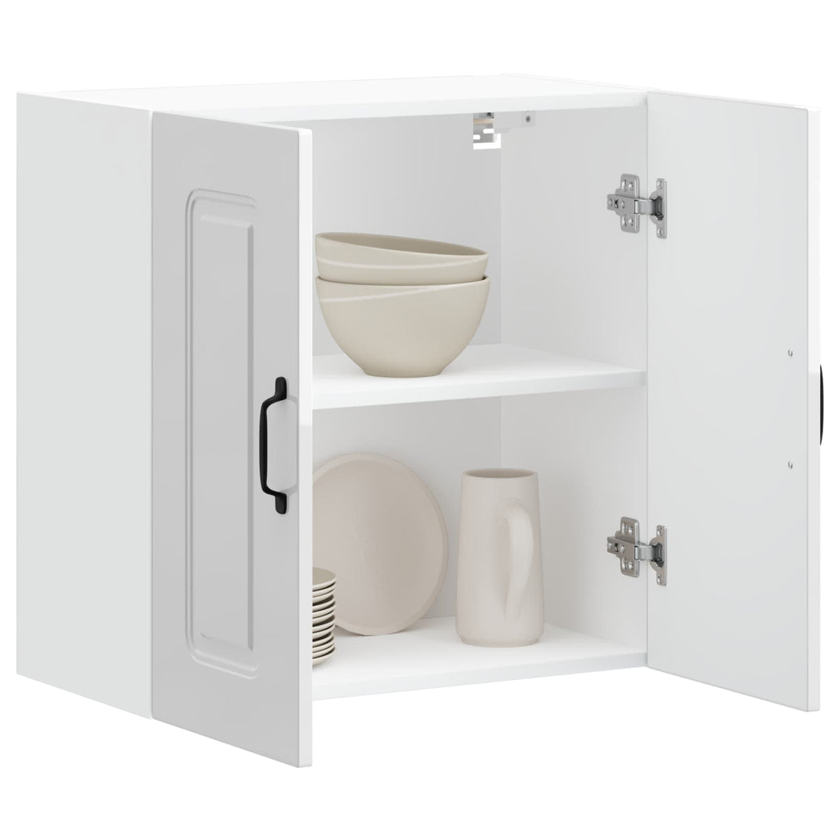 Kitchen Wall Cabinet "Kalmar" High Gloss White Engineered Wood