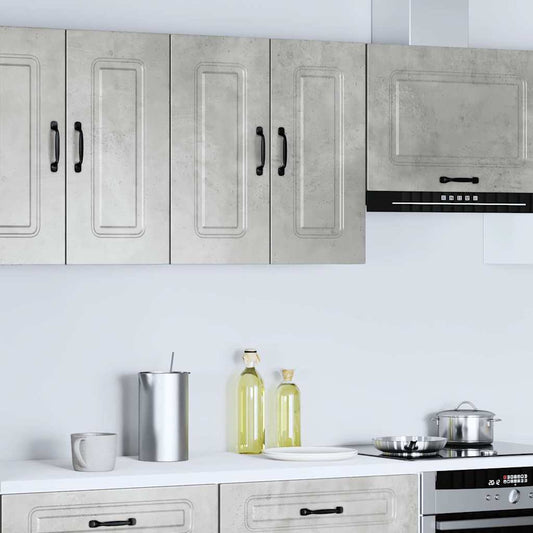 Kitchen Wall Cabinet "Kalmar" Concrete Grey Engineered Wood