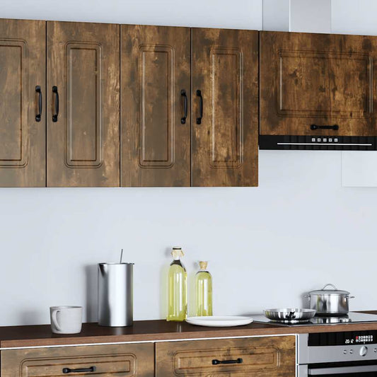 Kitchen Wall Cabinet "Kalmar" Smoked Oak Engineered Wood