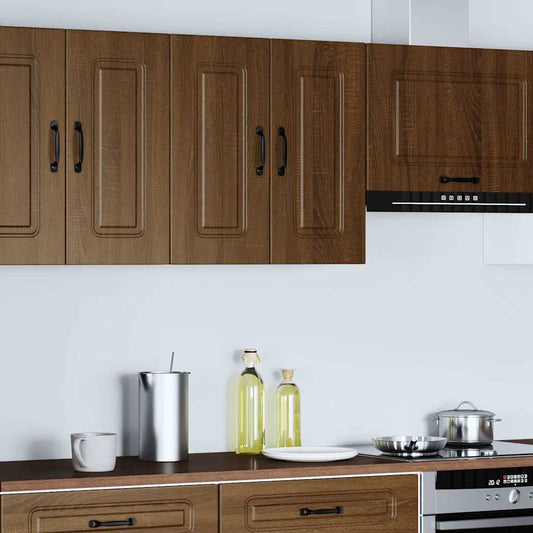 Kitchen Wall Cabinet "Kalmar" Brown Oak Engineered Wood
