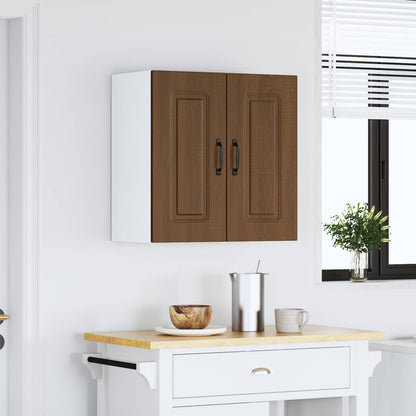 Kitchen Wall Cabinet "Kalmar" Brown Oak Engineered Wood
