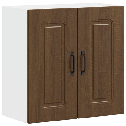 Kitchen Wall Cabinet "Kalmar" Brown Oak Engineered Wood