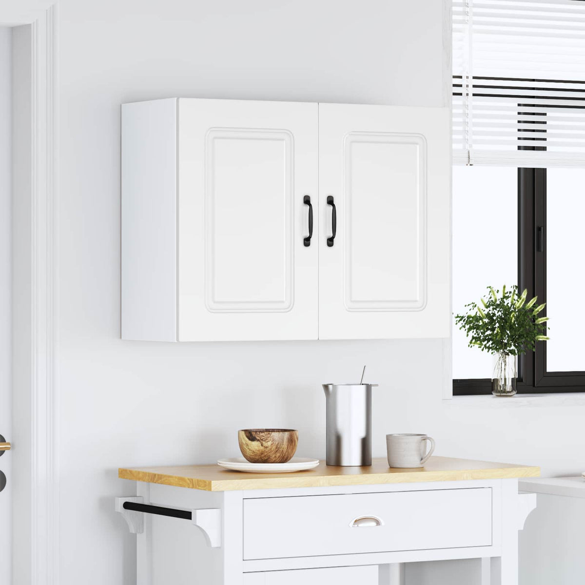 Kitchen Wall Cabinet "Kalmar" White Engineered Wood