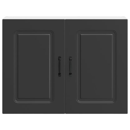 Kitchen Wall Cabinet "Kalmar" Black Engineered Wood