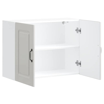 Kitchen Wall Cabinet "Kalmar" High Gloss White Engineered Wood