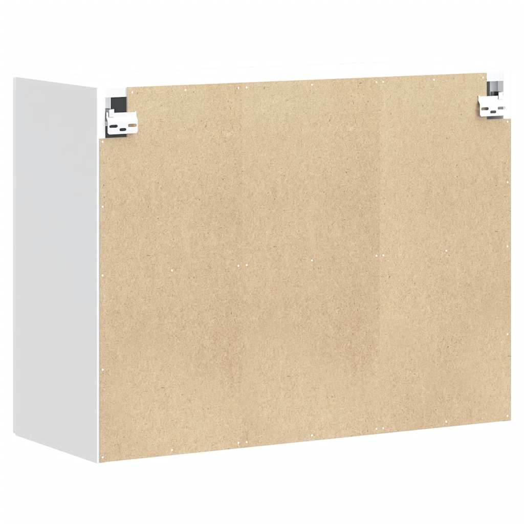 Kitchen Wall Cabinet Kalmar High Gloss White Engineered Wood