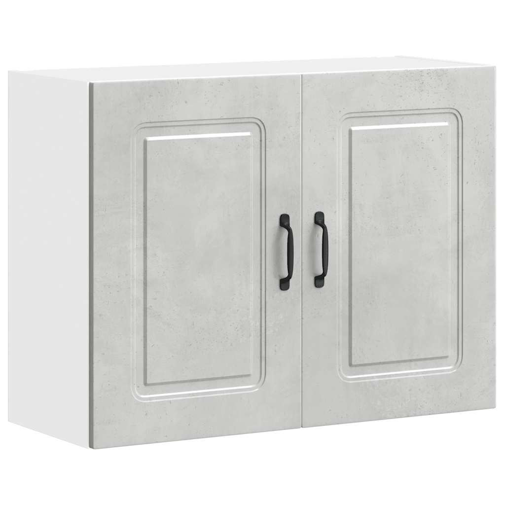 Kitchen Wall Cabinet "Kalmar" Concrete Grey Engineered Wood