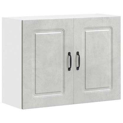 Kitchen Wall Cabinet "Kalmar" Concrete Grey Engineered Wood