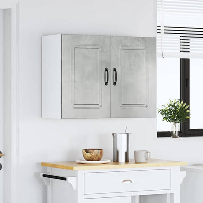 Kitchen Wall Cabinet "Kalmar" Concrete Grey Engineered Wood