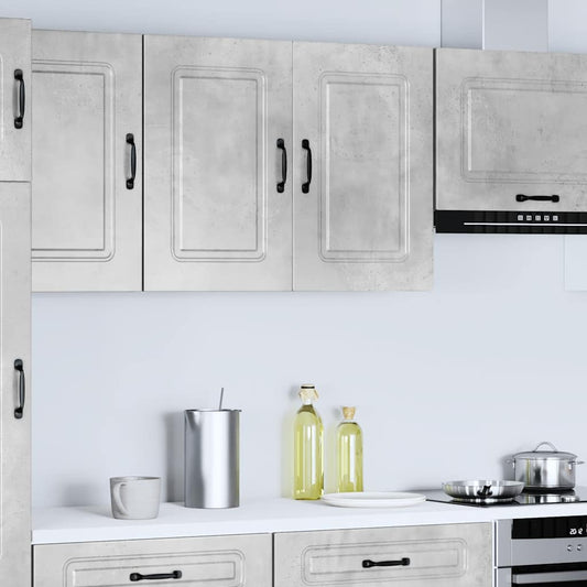 Kitchen Wall Cabinet "Kalmar" Concrete Grey Engineered Wood