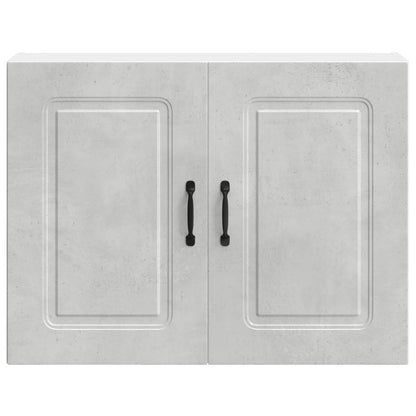 Kitchen Wall Cabinet "Kalmar" Concrete Grey Engineered Wood