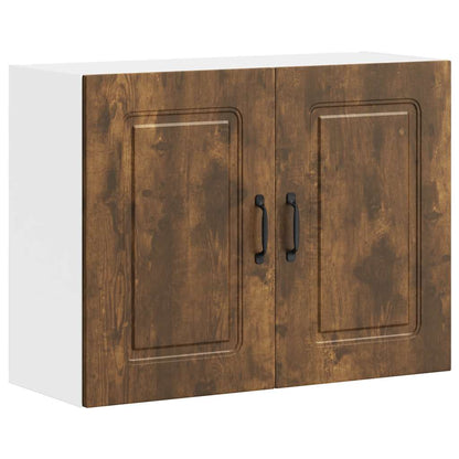 Kitchen Wall Cabinet "Kalmar" Smoked Oak Engineered Wood