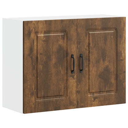 Kitchen Wall Cabinet "Kalmar" Smoked Oak Engineered Wood