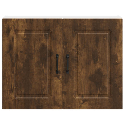 Kitchen Wall Cabinet "Kalmar" Smoked Oak Engineered Wood