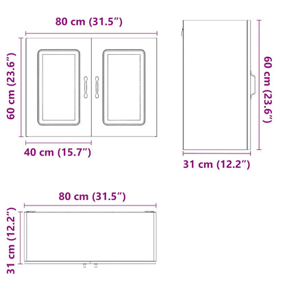 Kitchen Wall Cabinet Kalmar Grey Sonoma Engineered Wood