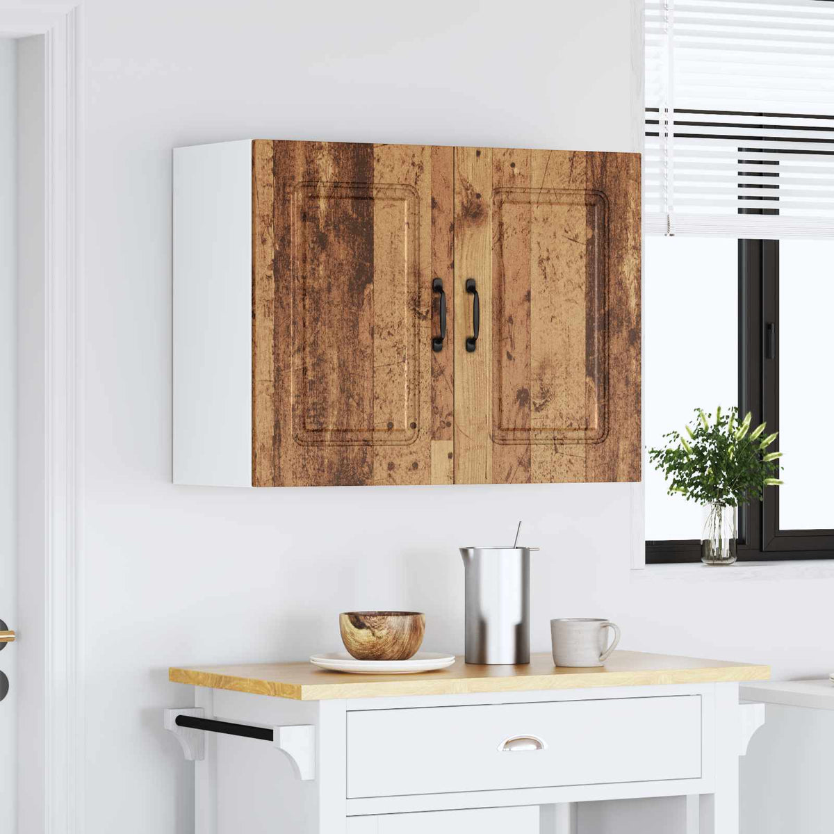 Kitchen Wall Cabinet "Kalmar" Old Wood Engineered Wood