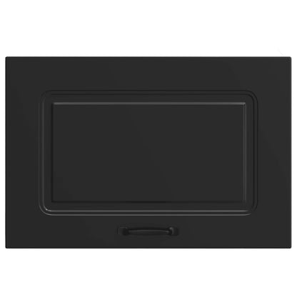 Kitchen Wall Cabinet Kalmar Black Engineered Wood