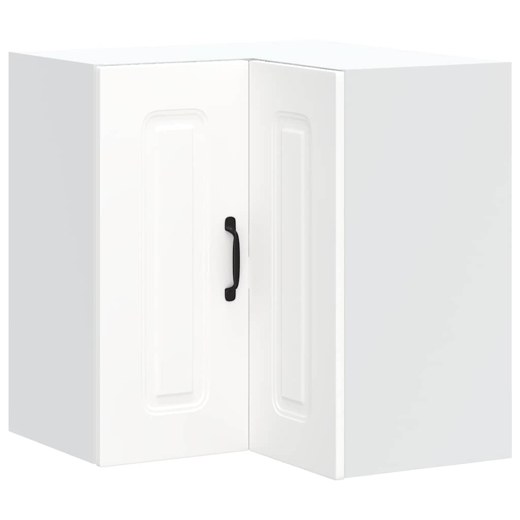 Kitchen Wall Corner Cabinet "Kalmar" White Engineered Wood