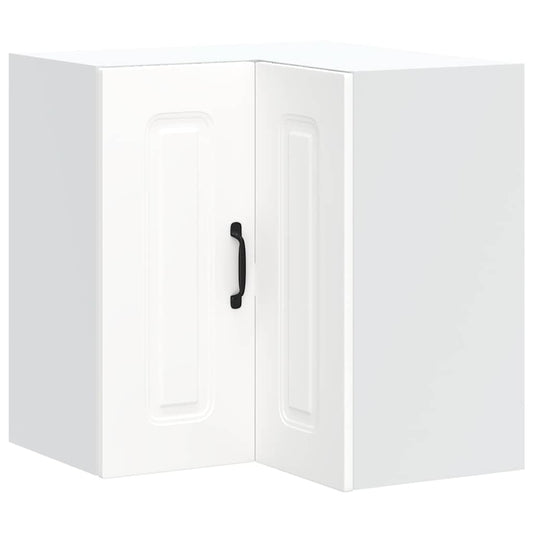 Kitchen Wall Corner Cabinet "Kalmar" White Engineered Wood