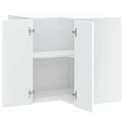 Kitchen Wall Corner Cabinet "Kalmar" White Engineered Wood