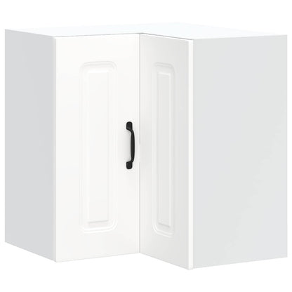 Kitchen Wall Corner Cabinet "Kalmar" White Engineered Wood