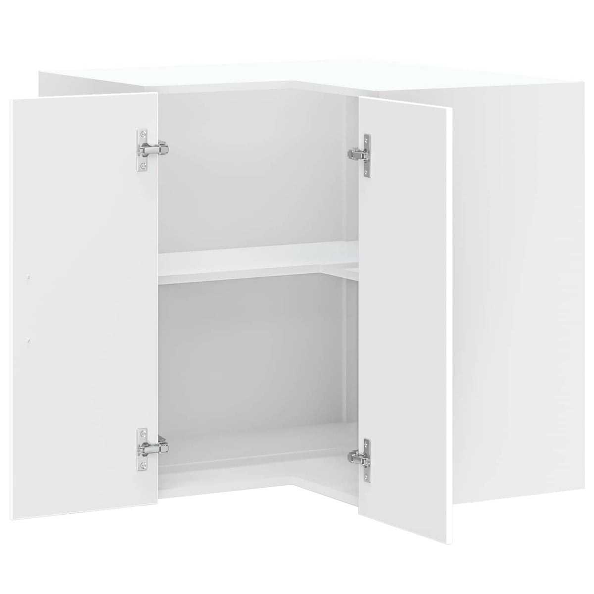 Kitchen Wall Corner Cabinet "Kalmar" White Engineered Wood