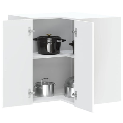 Kitchen Wall Corner Cabinet "Kalmar" White Engineered Wood